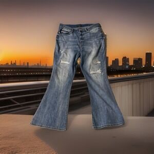 Judy Blue Flared Jeans Womens 18W Blue Stretch Denim High Rise